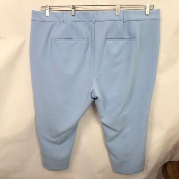 Lane Bryant Plus Size 28P Pants Baby Blue Trousers Petite Career Cut Light - Picture 2 of 3